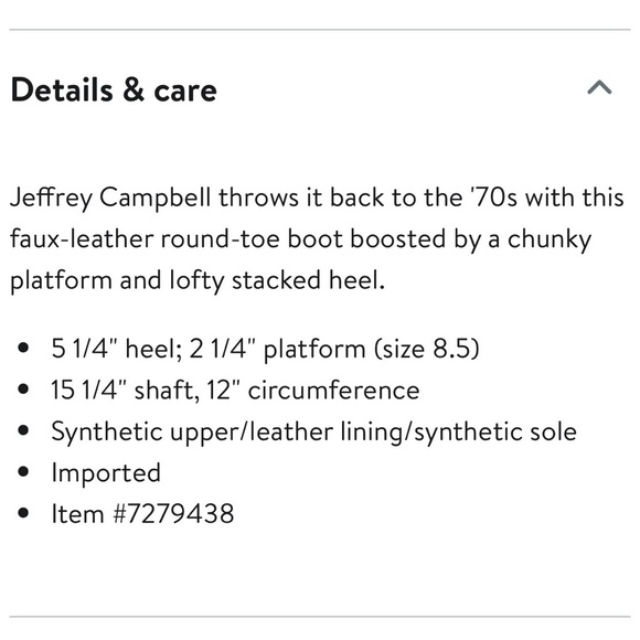 Jeffery Campbell timewarp boot 7 , EUC - Picture 2 of 10